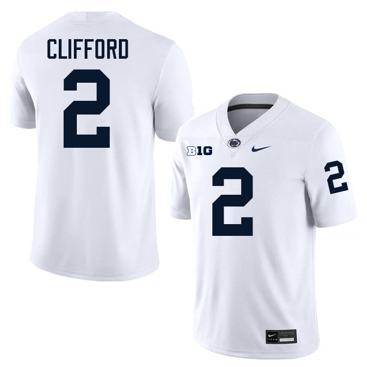 Liam Clifford Penn State Jersey,PSU Nittany Lions #2 Liam Clifford Football Uniforms-White